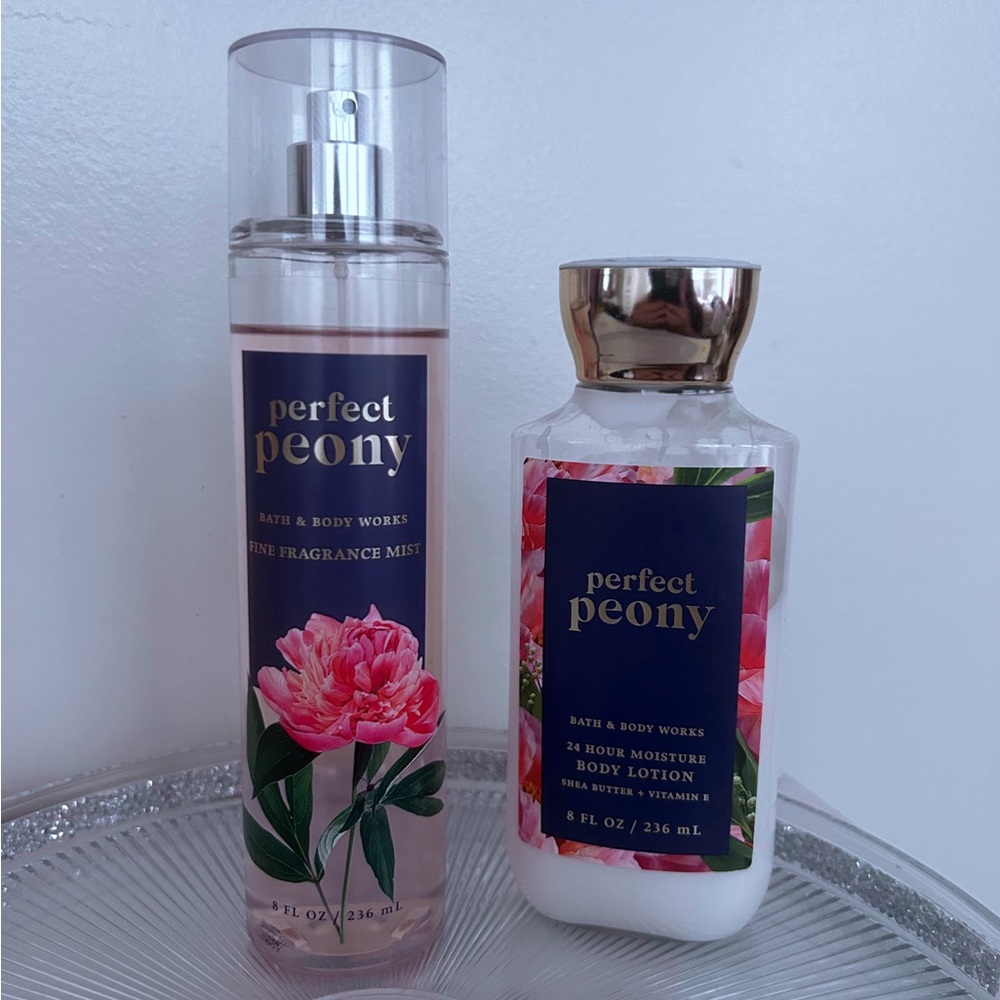 ♥︎ Bath & Body Works ♥︎ Perfect Peony Fragrance Mist & Body Lotion